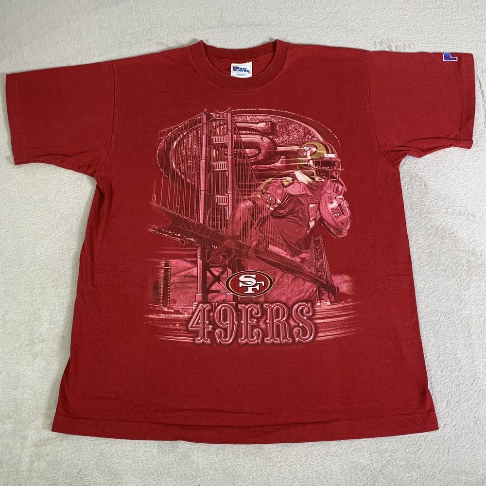 Vintage San Francisco 49ers Shirt Mens Large Red Steve Young Pro Player 90s